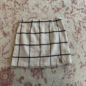 Serene Happiness Navy Plaid Skirt